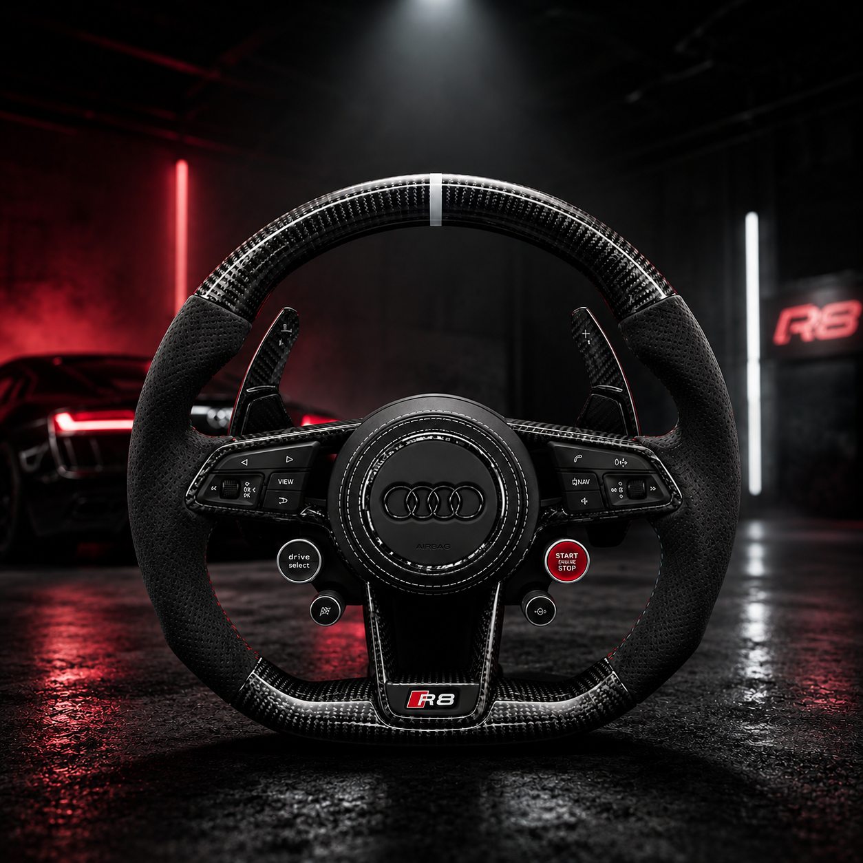 Volant Audi R8 Carbone & Alcantara – Édition Performance