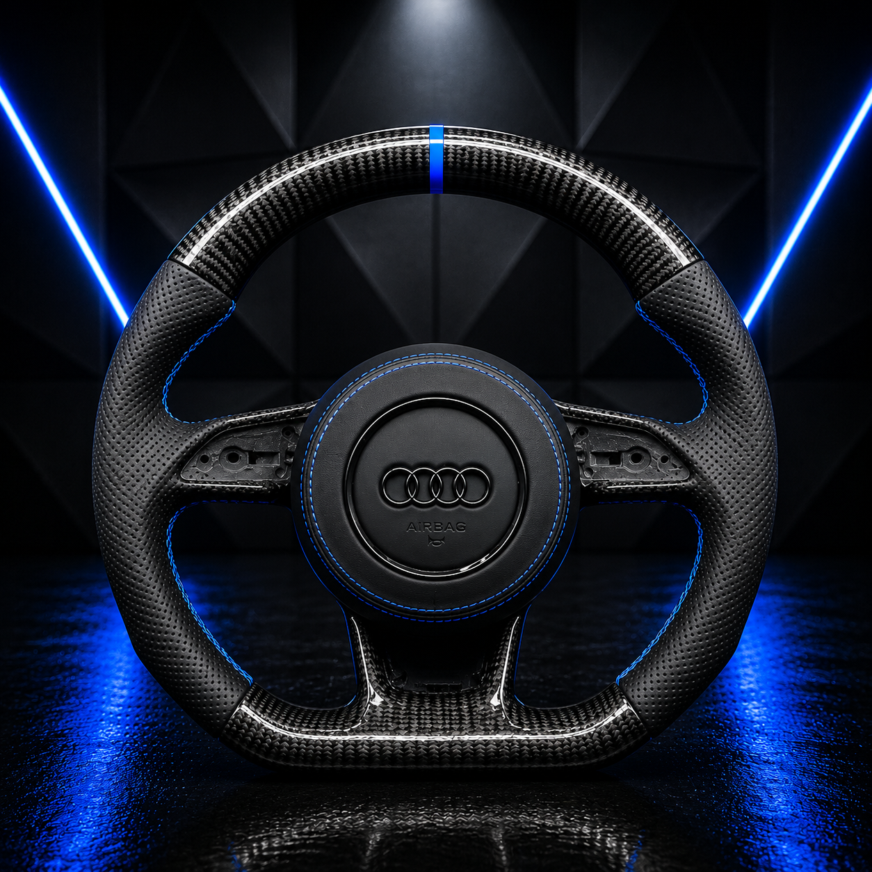 Volant Audi Carbone Performance Bleu